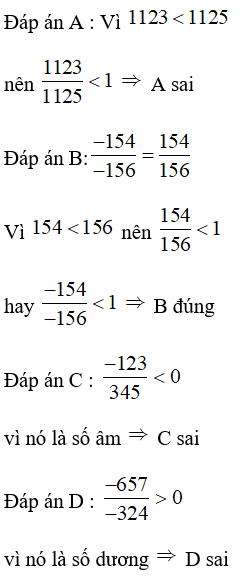 Trắc nghiệm: So sánh phân số - Bài tập Toán lớp 6 chọn lọc có đáp án, lời giải chi tiết