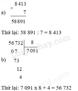 Giải SGK Toán lớp 4 trang 21, 22 Bài 6: Luyện tập chung | Kết nối tri thức (ảnh 6)