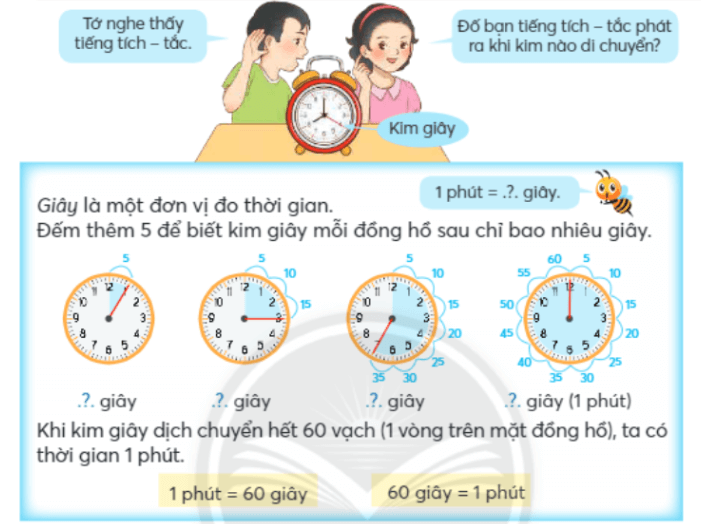 Toán lớp 4 Bài 34: Giây (trang 76) | Giải Toán lớp 4