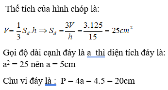 Bài tập: Các công thức về hình chóp đều | Lý thuyết và Bài tập Toán 8 có đáp án