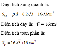 Bài tập: Các công thức về hình chóp đều | Lý thuyết và Bài tập Toán 8 có đáp án