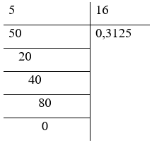 Viết các phân số sau dưới dạng số thập phân: a) 5/16; -7/50 (ảnh 1)