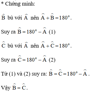 Hãy viết giả thiết, kết luận bằng kí hiệu và chứng minh định lí:  (ảnh 2)