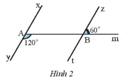 Quan sát Hình 2. Chứng minh rằng xy // zt.  (ảnh 1)