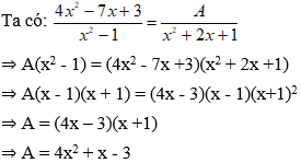 Cách tìm đa thức A để hai phân thức bằng nhau cực hay, có đáp án | Toán lớp 8