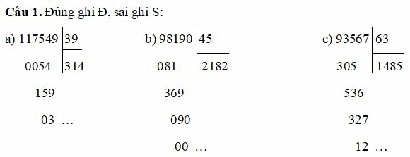 Bài tập cuối tuần Toán lớp 4 Chân trời sáng tạo Tuần 16 (ảnh 1)