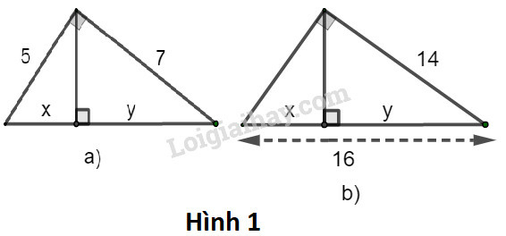 SBT Toán 9 Bài 1: Một số hệ thức về cạnh và đường cao trong tam giác vuông | Giải SBT Toán lớp 9 (ảnh 1)