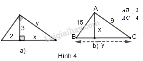 SBT Toán 9 Bài 1: Một số hệ thức về cạnh và đường cao trong tam giác vuông | Giải SBT Toán lớp 9 (ảnh 1)