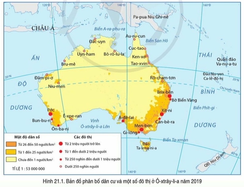 Địa lí 7 Bài 21: Đặc điểm dân cư, xã hội và phương thức con người khai thác, sử dụng và bảo vệ thiên nhiên ở Ô-xtrây-li-a | Cánh diều (ảnh 1)