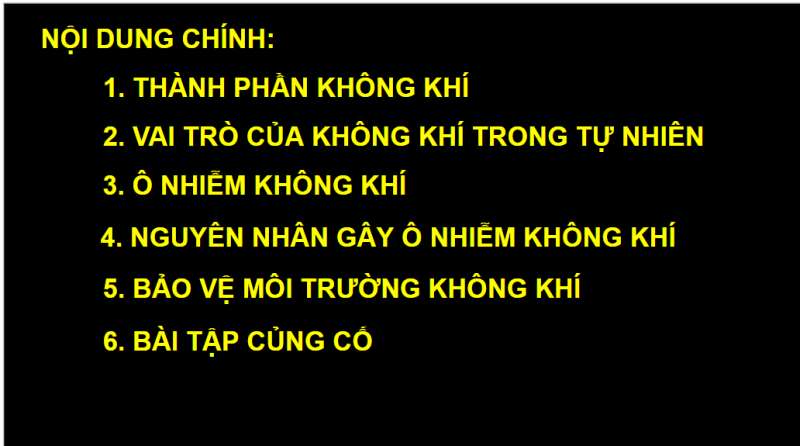 Bài giảng điện tử Không khí và bảo vệ môi trường không khí | Giáo án PPT KHTN 6 Chân trời sáng tạo (ảnh 2)