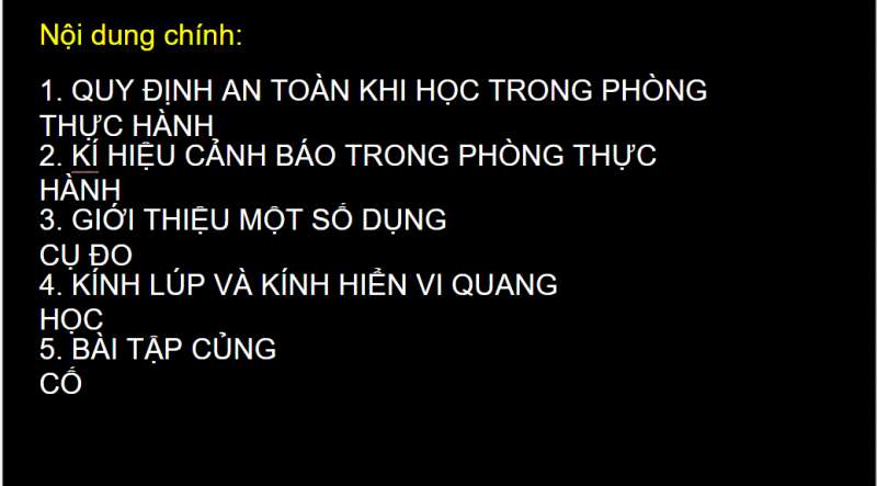 Bài giảng điện tử Quy định an toàn trong phòng thực hành. Giới thiệu một số dụng cụ đo – Sử dụng kính lúp và kính hiển vi quang học | Giáo án PPT KHTN 6 Chân trời sáng tạo (ảnh 3)