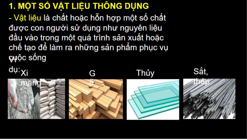 Bài giảng điện tử Một số vật liệu thông dụng | Giáo án PPT KHTN 6 Chân trời sáng tạo (ảnh 3)