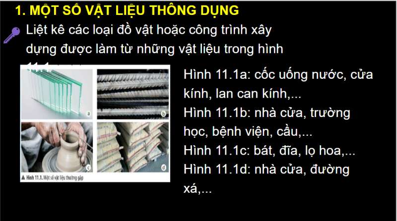 Bài giảng điện tử Một số vật liệu thông dụng | Giáo án PPT KHTN 6 Chân trời sáng tạo (ảnh 4)