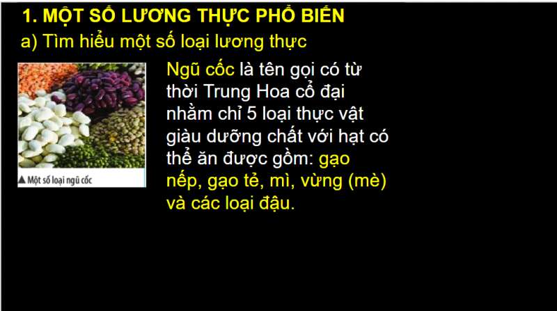 Bài giảng điện tử Một số lương thực – thực phẩm | Giáo án PPT KHTN 6 Chân trời sáng tạo (ảnh 5)