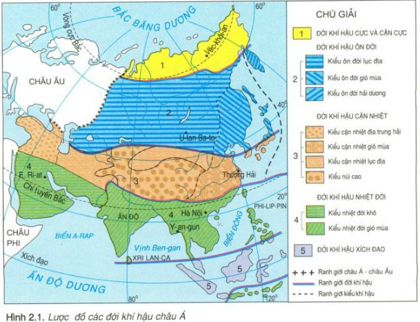 Lý thuyết Địa Lí 7 Bài 5: Thiên nhiên châu Á - Chân trời sáng tạo (ảnh 1)