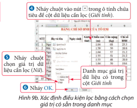 Lý thuyết Tin học 8 Bài 6 (Chân trời sáng tạo): Sắp xếp, lọc dữ liệu (ảnh 1)