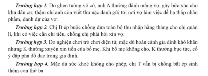 Em hãy cho biết hình thức bạo lực gia đình và tác hại của hành vi bạo lực gia đình 