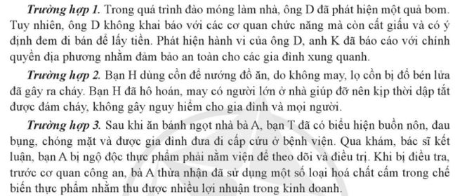 Căn cứ vào thông tin em hãy nhận xét việc thực hiện những quy định của pháp luật