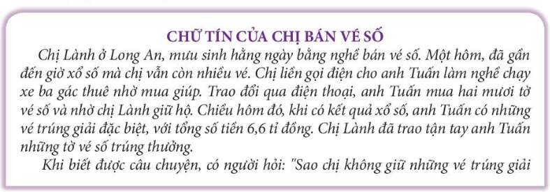 GDCD 7 Bài 4: Giữ chữ tín | Chân trời sáng tạo (ảnh 2)