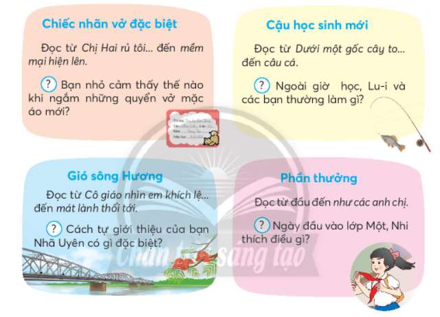 Chiếc nhãn vở đặc biệt trang 10, 11 Tiếng Việt lớp 3 Tập 1 | Chân trời sáng tạo (ảnh 1)