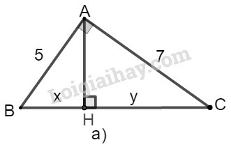 SBT Toán 9 Bài 1: Một số hệ thức về cạnh và đường cao trong tam giác vuông | Giải SBT Toán lớp 9 (ảnh 3)