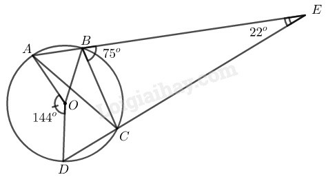 SBT Toán 9 Bài 5: Góc có đỉnh ở bên trong đường tròn. Góc có đỉnh bên ngoài đường tròn | Giải SBT Toán lớp 9 (ảnh 2)