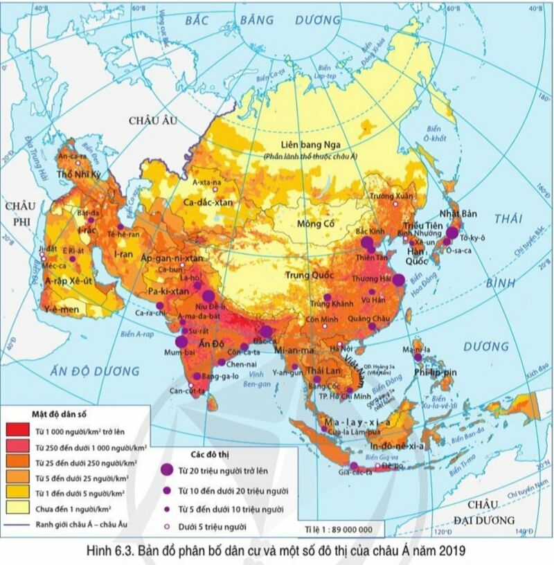 Địa lí 7 Bài 6: Đặc điểm dân cư xã hội Châu Á | Cánh diều (ảnh 3)