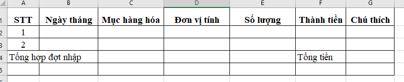 Sách bài tập Tin học 7 Bài 6: Thực hành lập sổ theo dõi thu chi cá nhân - Cánh diều (ảnh 1)