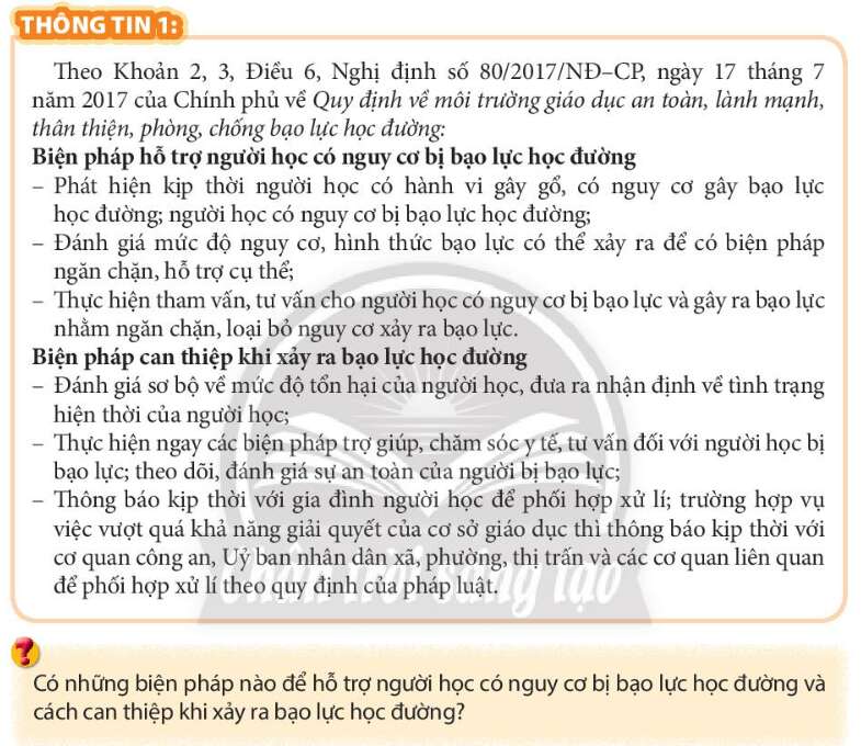 GDCD 7 Bài 8: Phòng, chống bạo lực học đường | Chân trời sáng tạo (ảnh 6)