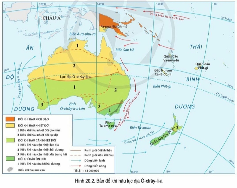 Địa lí 7 Bài 20: Vị trí địa lí, phạm vi và đặc điểm thiên nhiên châu Đại Dương | Cánh diều (ảnh 6)