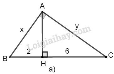 SBT Toán 9 Bài 1: Một số hệ thức về cạnh và đường cao trong tam giác vuông | Giải SBT Toán lớp 9 (ảnh 3)