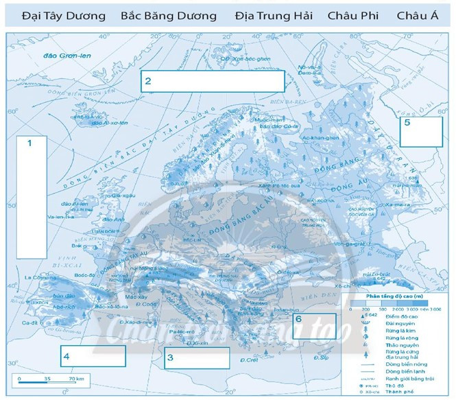 Sách bài tập Địa lí 7 Bài 1: Thiên nhiên châu Âu - Chân trời sáng tạo (ảnh 1)