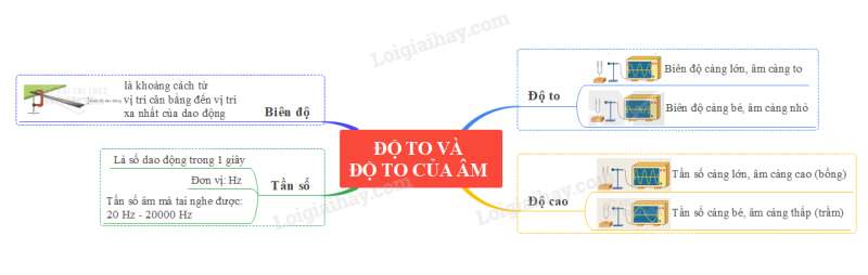 Lý thuyết KHTN 7 Bài 10 (Cánh diều 2022): Biên độ, tần số, độ cao và độ to của âm (ảnh 3)