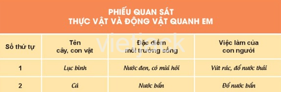 Bài 19: Thực vật và động vật quanh em