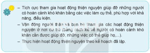 Bài 2: Em tham gia hoạt động thiện nguyện