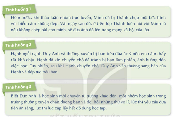 HĐTN 8 Kết nối tri thức Bài 2: Phòng, tránh bắt nạt học đường | Giải Hoạt động trải nghiệm 8