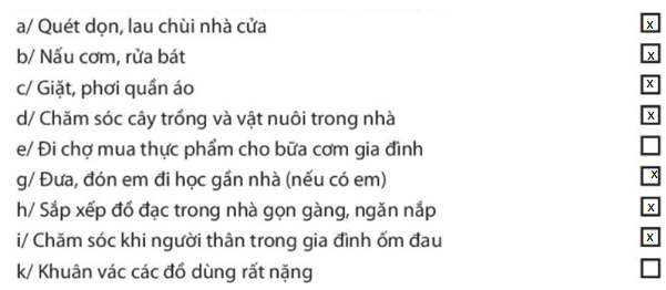 Bài 3: Em làm việc nhà