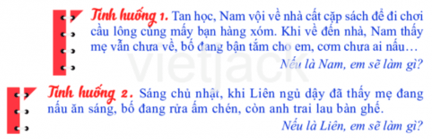 Bài 3: Em làm việc nhà