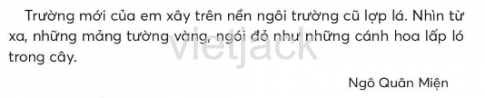 Tiếng Việt lớp 2 Bài 3: Yêu lắm trường ơi trang 106, 107, 108 - Chân trời