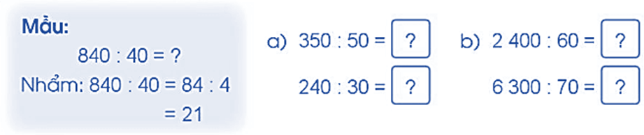 Vở bài tập Toán lớp 4 Cánh diều Bài 39: Chia cho 10, 100, 1 000