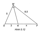 Tìm độ dài x trong Hình 5.12 trang 52 sách bài tập Toán 8 (KNTT) Tập 1