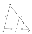 Cho tam giác DEF. Gọi H K I lần lượt là các trung điểm của DE DF và EF