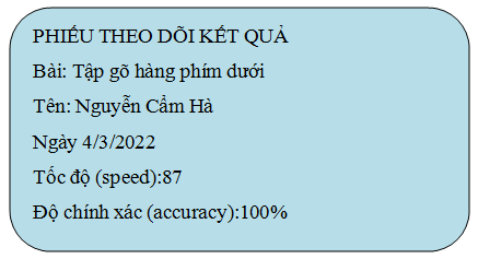 Tin học lớp 3 Bài 4: Cùng thi đua gõ phím trang 31 | Cánh diều