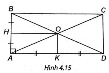 Cho hình chữ nhật ABCD có AC cắt BD tại O