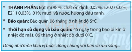 Bài 5: Bảo quản và chế biến thực phẩm trong gia đình