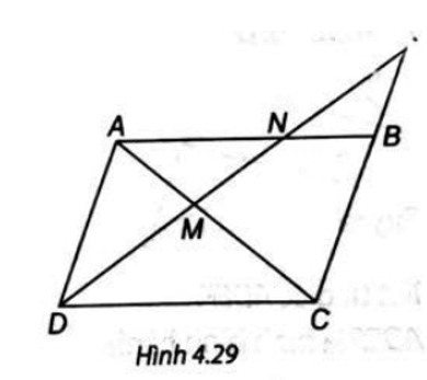 Cho hình bình hành ABCD, một đường thẳng đi qua D cắt AC