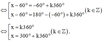  Tìm góc lượng giác  x sao cho sin 2x = sin 42°; 