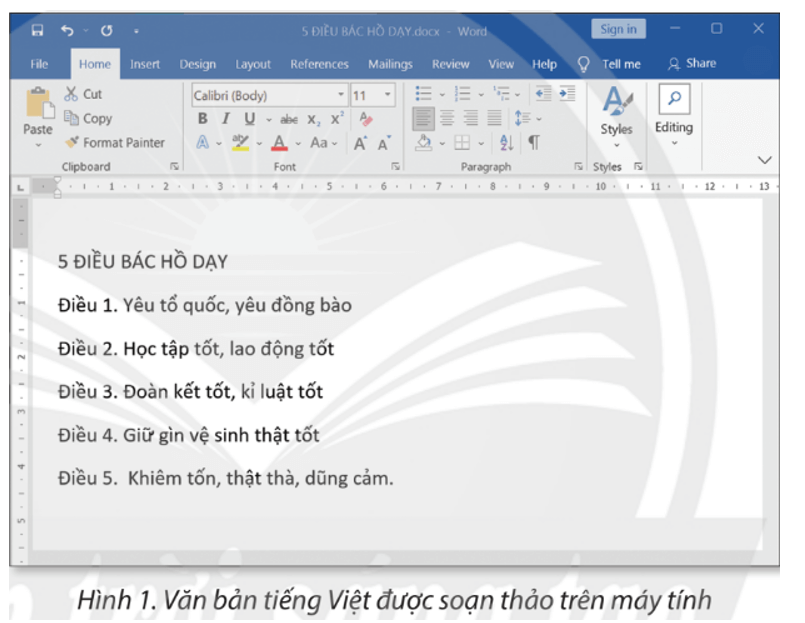 Tin học lớp 4 Chân trời sáng tạo Bài 7: Soạn thảo văn bản tiếng việt