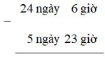 Bài tập Trừ số đo thời gian Toán lớp 5 có lời giải