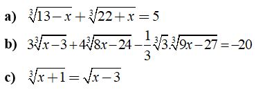 Bài tập: Căn bậc ba